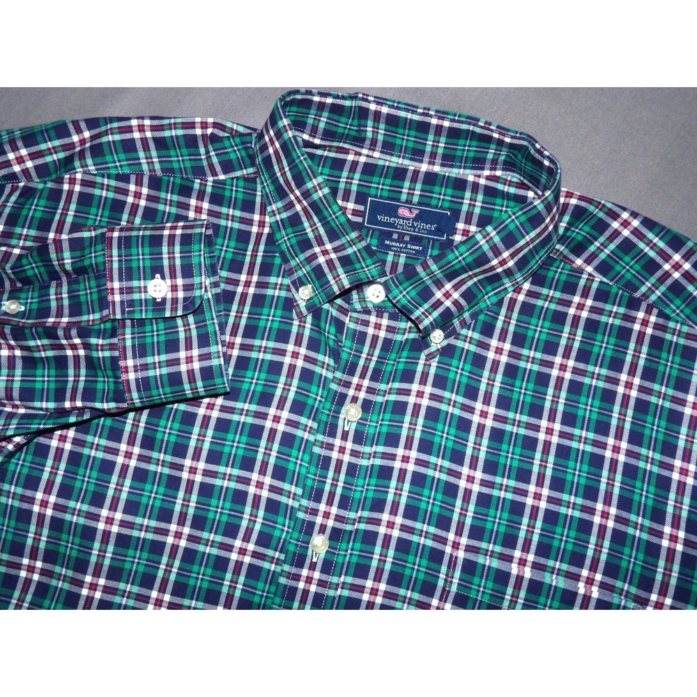 Vineyard Vines Long Sleeved Plaid MURRAY Button Up Shirt Men's XXL